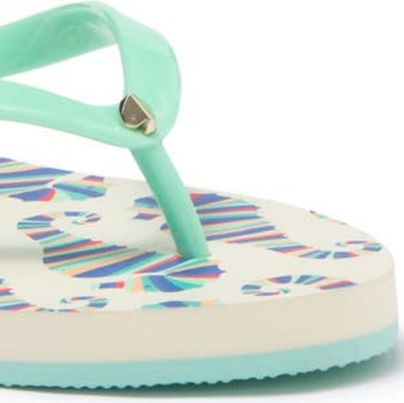 NEW Kate Spade Feldon Flip Flop in Seahorse Print - Picture 2 of 15